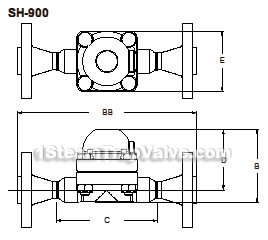 Sh series superheated steam trap valve constructral diagram(pic2)