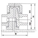 Stainless steel meter disc-type trap valve constructral diagram(pic1)